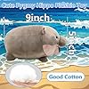 Acgtrick Cute Moo Deng Plush Soft Deng Pygmy Hippo Plushie Toy Stuffed Animal Pillow Christmas Birthday Gift for Boys Girls Kids Adults 9 inch #3