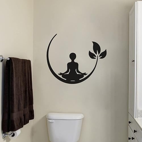 Calcomanías de meditación, decoración de baño, pegatinas hippie