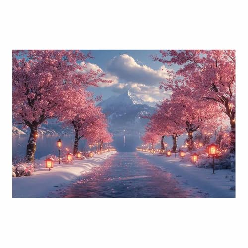 YITOEO(イトエオ) 冬の雪の風景 絵画 アートパネル インテリア 特大ポスター キャンバ カラフル 絵モダンデコ 絵画 壁掛け 部屋飾り お風呂 玄関(Rosa 3)-60x80cm 額無し