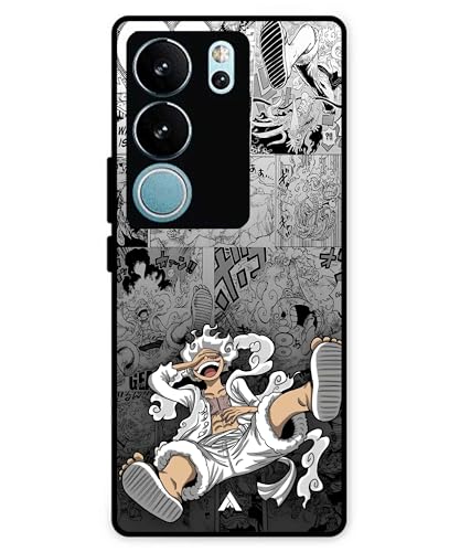 Image of Premium Anime 2 Case for Vivo v29 Pro (Glossy Finish) Soft-Touch Metal TPU Back Cover, Shockproof, Designer, Aesthetic Mobile Phone Case
