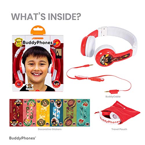 image for ONANOFF BuddyPhones Explore Foldable, Volume-Limiting Kids Foldable He