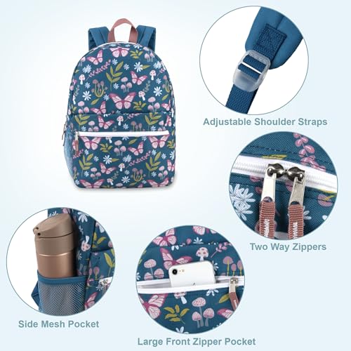 Image of Trail maker 17 inch Backpack for Travel & Commute, Zippered Front & Mesh Side Pockets, Padded Straps
