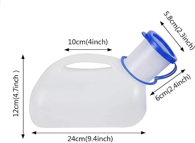 Orinal portátil para coche con tapa y embudo, plástico durable miniatura 2