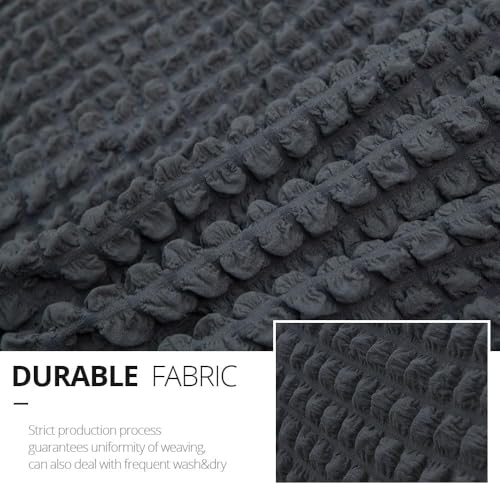 Image of Bails Sofa Cover 2 Seater Fully Covered | Sofa Cover 3 Seater Fully Covered | Sofa Cover 2 Seater | Universal Elastic Bubble Fabric with Frill Sofa Protector Cover (Grey, 2 Seater)