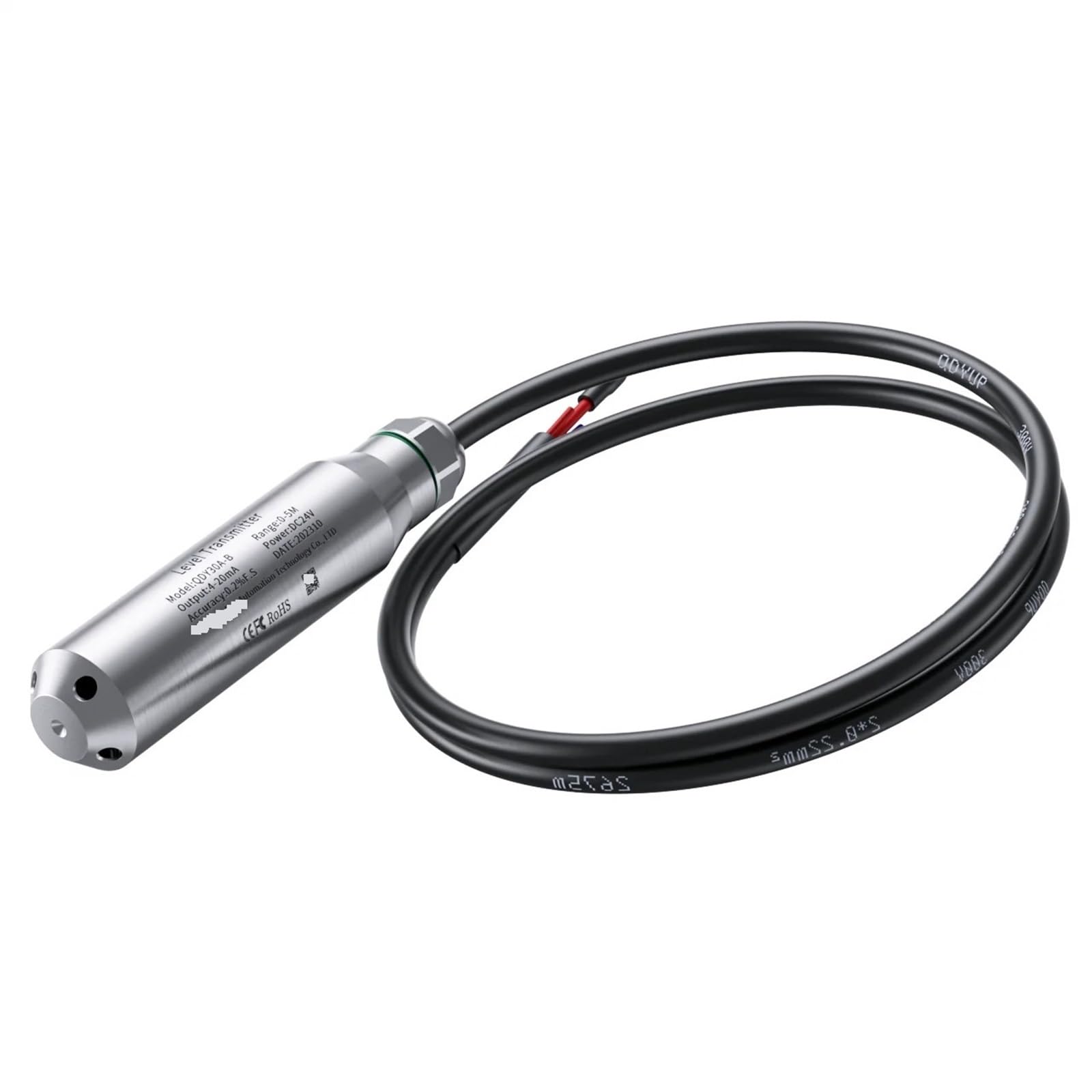 Transducteur de niveau de liquide de 80 m pour puits profonds Portée 90 m 100 m 4-20 mA 0-10 V 0-3,3 V Capteur de niveau de liquide 30 m 50 m (0-5 V, portée de 55 m, câble de 55 m)