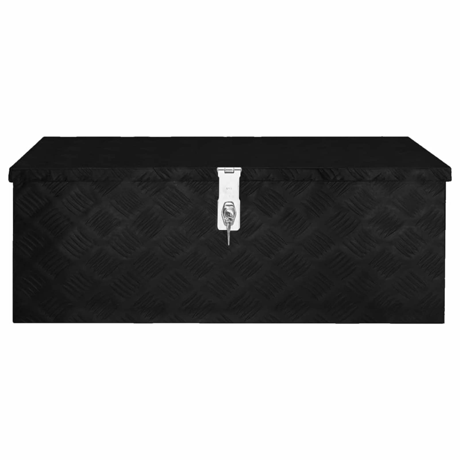 Homgoday Domowe czarne pudełko do przechowywania 80 x 39 x 30 cm Aluminiowe skrzynie i kufry zewnętrzne, pojemnik na narzędzia ogrodowe, stojak na narzędzia ogrodowe, pufa zewnętrzna, skrzynia