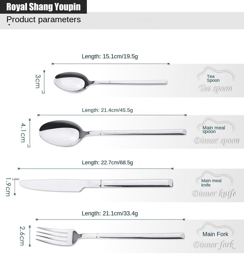 Processo Di Placcatura Cucina Acciaio Inossidabile Argenteria Stoviglie Posate Coltelli Forchette Cucchiai Set Coltello Da Bistecca Per La Casa Cucchiaio Da Dessert (Rosa,16 pezzi)
