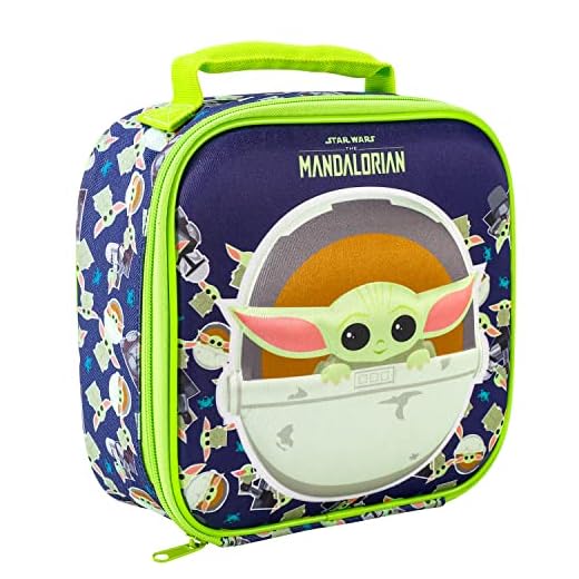 Zawadi Global Star Wars Baby Yoda The Mandalorian - Lonchera rectangular con aislamiento 3D para aperitivos fríos o calientes, ideal para la escuela y viajes