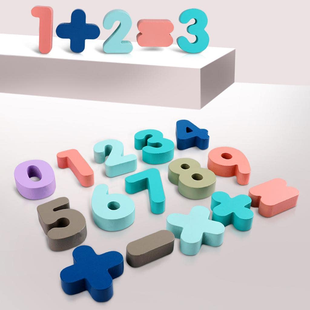 Gralara Puzzle Bloques de Madera Tablero Juego Educativo Apilable para Bebés Niños Desarrollo Motricidad Fina Aprendizaje Temprano Coordinación Man, Número 1-20