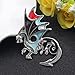 WEVENI Alloy Fantasy Dinosaur Dragon Brooch Enamel Pins for Women Lady Girl Fashion Jewelry Gift (Black)