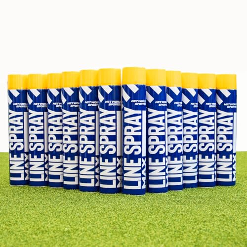 FORZA Line Spray MAX [YELLOW] 750ml Spray Paint (Pack of 1, 6, or 12) | Brighter Lines & Longer Lasting Cans! Quick Dry Aerosol Spray – for ANY line marking on Roads or Grass! (12)