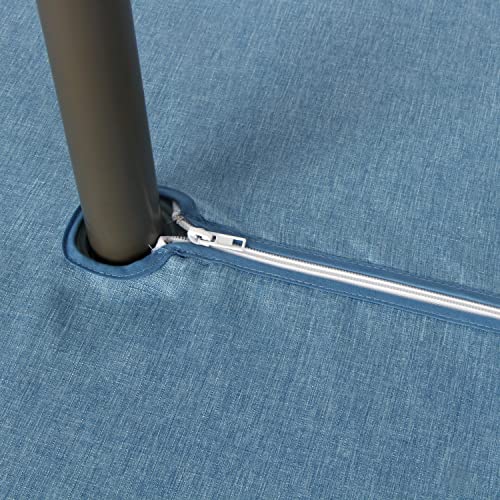 Youngseahome Outdoor Tablecloth Wrinkle-Free Stain Resistant Waterproof Polyester Fabric Table Cover With Umbrella Hole For Picnic/Party/Dinner/Patio Garden(60×60Inch Square,Zippered,Water Blue) #TOP4