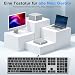 OMOTON Mac-Kabel-Tastatur mit Ziffernblock, Plug & Play, QWERTZ-Grau