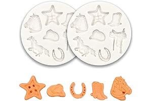 Cestony Western Cowboy Theme Silicone Molds