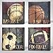 Green Frog Sports Themed Canvas Wall Art Great Gift, 14" x 14"