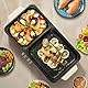 Food Party Hot Pot und BBQ Grill Elektrisch Tischgrill Hotpot Topf 220V Elektrogrill Hotpot Elektrisch Pot Korean Barbeque Indoor Grill Smokeless mit Deckel (Groß)