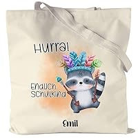 Coole Jute-Tasche Zur Einschulung 2025 - Personalisierbar Mit Süßer Grußkarte