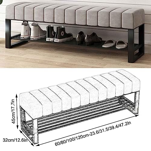 Banc d'entrée velours rembourré assise compacte luxe - 2