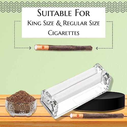 Image of ROYAL SWAG Rolling Machine Quick Fill Tobacco Machine | Roll Your Own Wellness Stick 110 MM King Size With Metal Roller Machine | Manual Rolling Machine