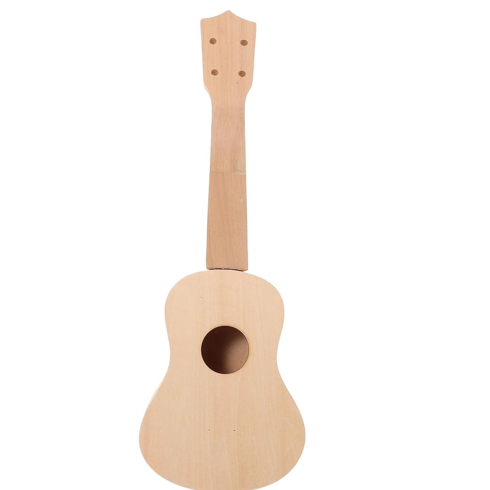 Zestawy Ukulele Niepomalowany Drewniany Instrument Muzyczny Ręcznie Robiony Zestaw Do Montażu Ukulele