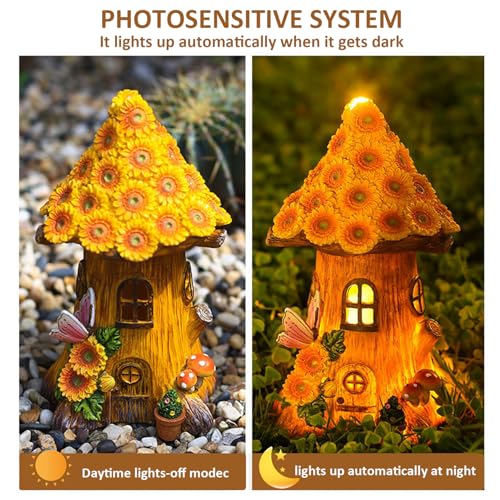 Lampes solaires champignon cadeau idéal statue de jardin résistante aux UV
