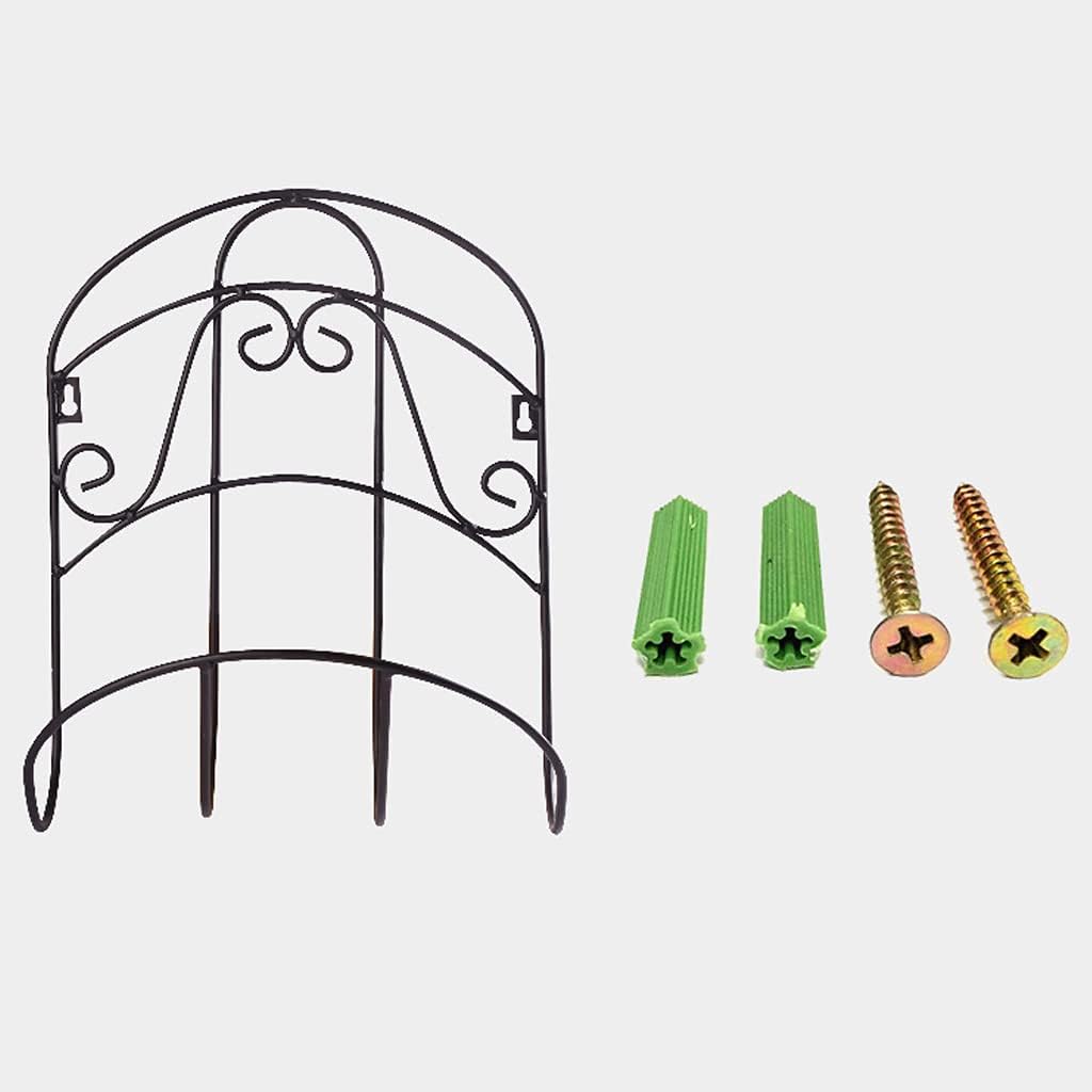 クリエイティブガーデンホースメタルホルダー装飾アンティーク壁マウントブラケットパイプハンギングハンガー収納ラック多機能棚