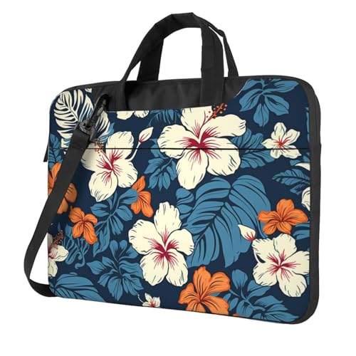 Housse ordinateur portable antichoc motif floral hawaïen pochette étanche