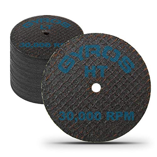 Black Friday - 80% OFF GYROS 2” Resin Cut-Off Wheels for Rotary Tools. 50 Double Fiberglass Reinforced Cutting Discs | High-Tensile for Materials like Steel, Bronze. Dremel Cutting Tool Accessor. Made in USA 11-32208/50