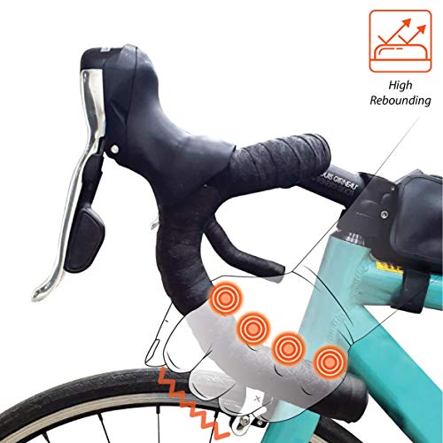 Skwi: Ki Skwiki Road Bike Handle Bar Tape, Adherent Pu Leather, Gripy, High Rebound, Breatheable, Multi-Layer Structure (Black) #TOP5