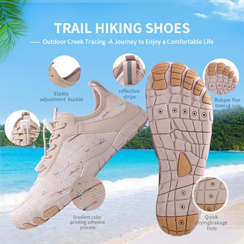 Image of Hike Barefoot Shoes for Womens Men Footwear,Pro Healthy&Non-Slip Water Shoe for Women Men, Wide Toe Running Shoes Boots Sneakers Unisex Designed for Walking,Running&Swimming Yoga, and Water Sports