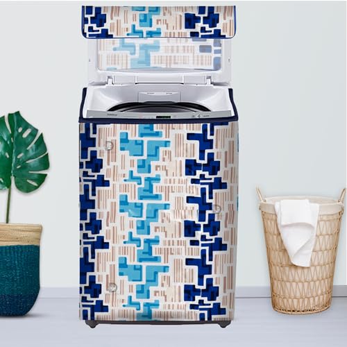 Image of Top Loading Washing Machine Appliance Cover (Size : 58X58X89 cms ) (Blue)