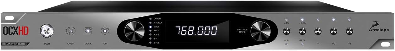 Antelope Audio OCXHD High Definition Master Clock w/ 768 kHz Sample Rate, 64-bit AFC Clocking, Dual Word Clock Inputs, BNC, AES/EBU & S/PDIF Connectivity — Atomic Clock for Studio & Post-Production