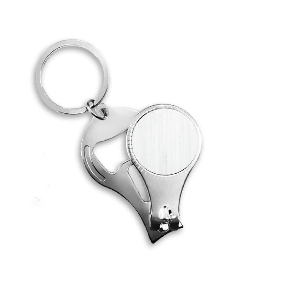 Porte-clé en bois blanc avec décapsuleur intégré et anneau robuste