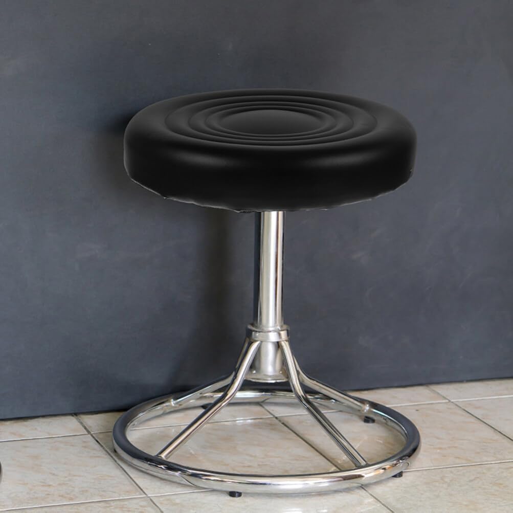 Ciieeo 2pcs Round Stool Covers Soft Pu Sponge Padding Comfortable Replacement Seat Cushions for Bar Stools and Round Chairs Stylish and Design for Home and Office Use