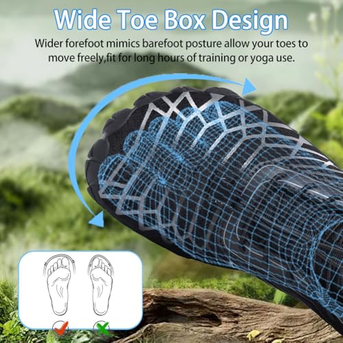 Image of Barefoot Shoes for Women & Men, Grounded Walking Hiking Barefoot Shoes, Wide Toe Box Non-Slip Water Athletic Footwear, Comfortable Vitality Barefoot Footwear, Trail Running Sneakers Unisex