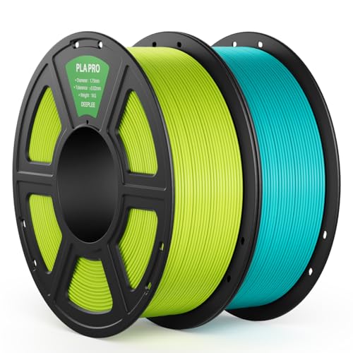 Image of PLA PRO Filament 1.75mm, Stronger Toughness 3D Printer Filament, PLA Filament Dimensional Accuracy + /- 0.02 mm, Neatly Wound, Fits Most FDM 3D Printer, Green and Turquoise 2KG