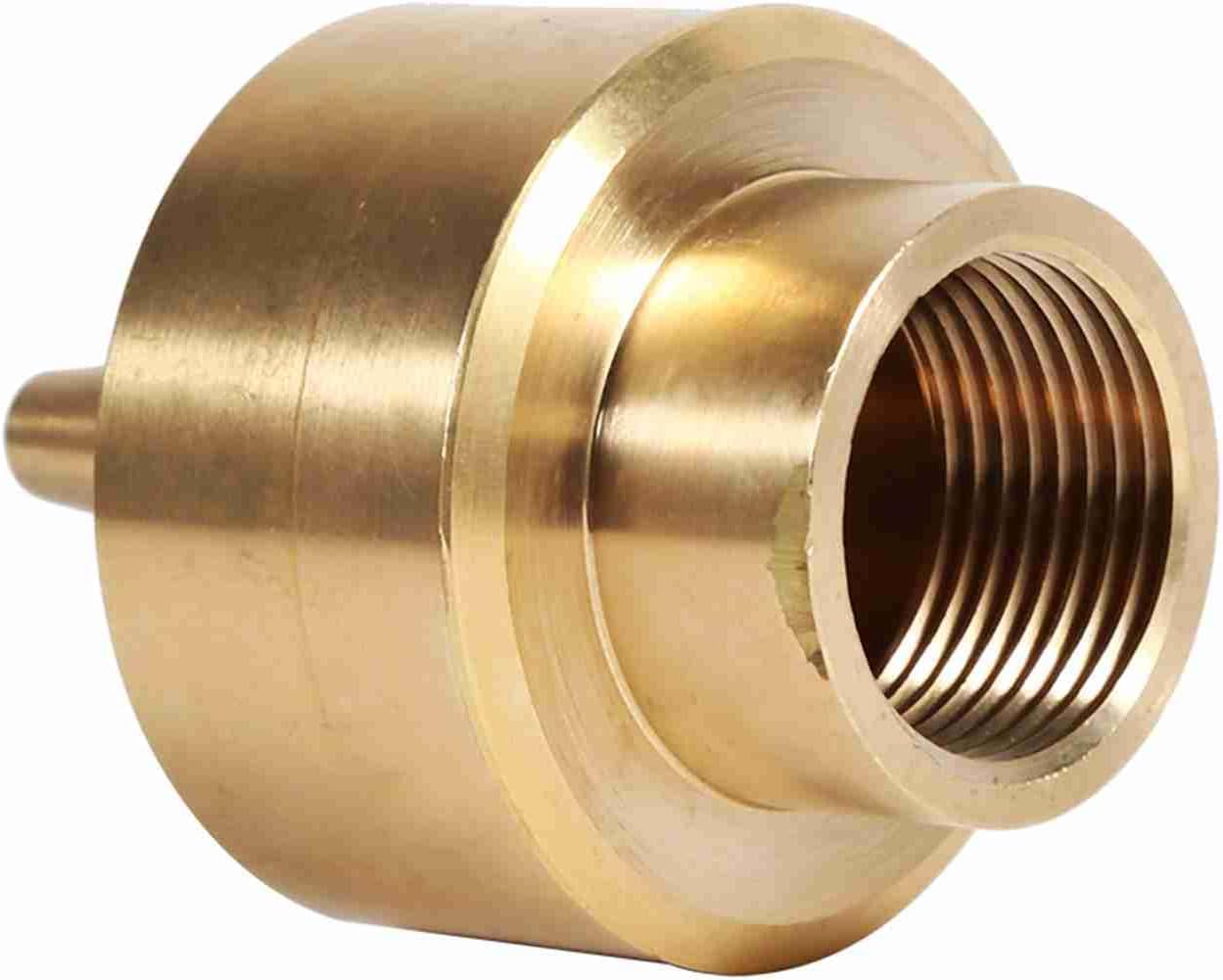 Eujgoov Brass Column Garden Pond Fountain Nozzle, Pond Spray Nozzle Fountain Water Sprinkler Spray Head, Beautiful Golden Color, Easy to Install with for Home