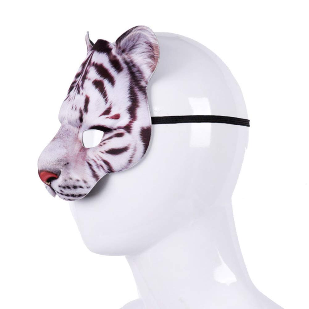 Teahutty Lot De 2 Demi-masques Réalistes En Forme De Tigre Pour Halloween,  Bal Masqué, Fête Costumée, image size:1001x1001