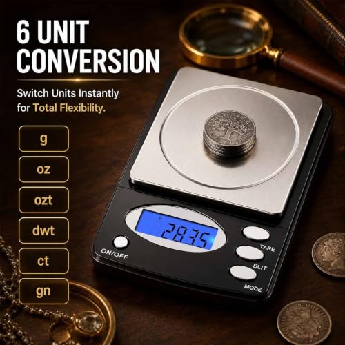 Báscula Digital de Bolsillo THINKSCALE 1000g x 0.1g miniatura 3