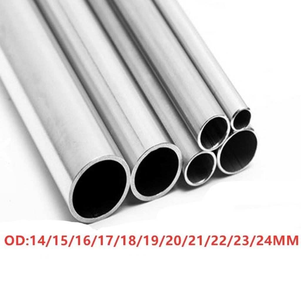 Nahtloses Edelstahlrohr, 250 mm, Länge 14 mm/15 mm/16 mm/18 mm/20 mm/22 mm/25 mm/28 mm/30 mm/35 mm Außendurchmesser (Außendurchmesser 14 mm, Innendurchmesser 8 mm), 2 Stück
