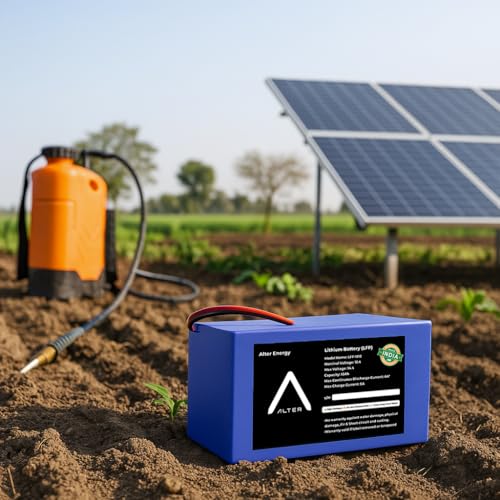 Image of Alter Energy 12V 12Ah LiFePO4 Battery | 12-Year Life | Deep Cycle Lithium Battery for Sprayer Pump, Solar, Inverter, UPS, E-Toys | 2500+ Cycles | Built-in BMS (LFP-1212-S, 1, Count)