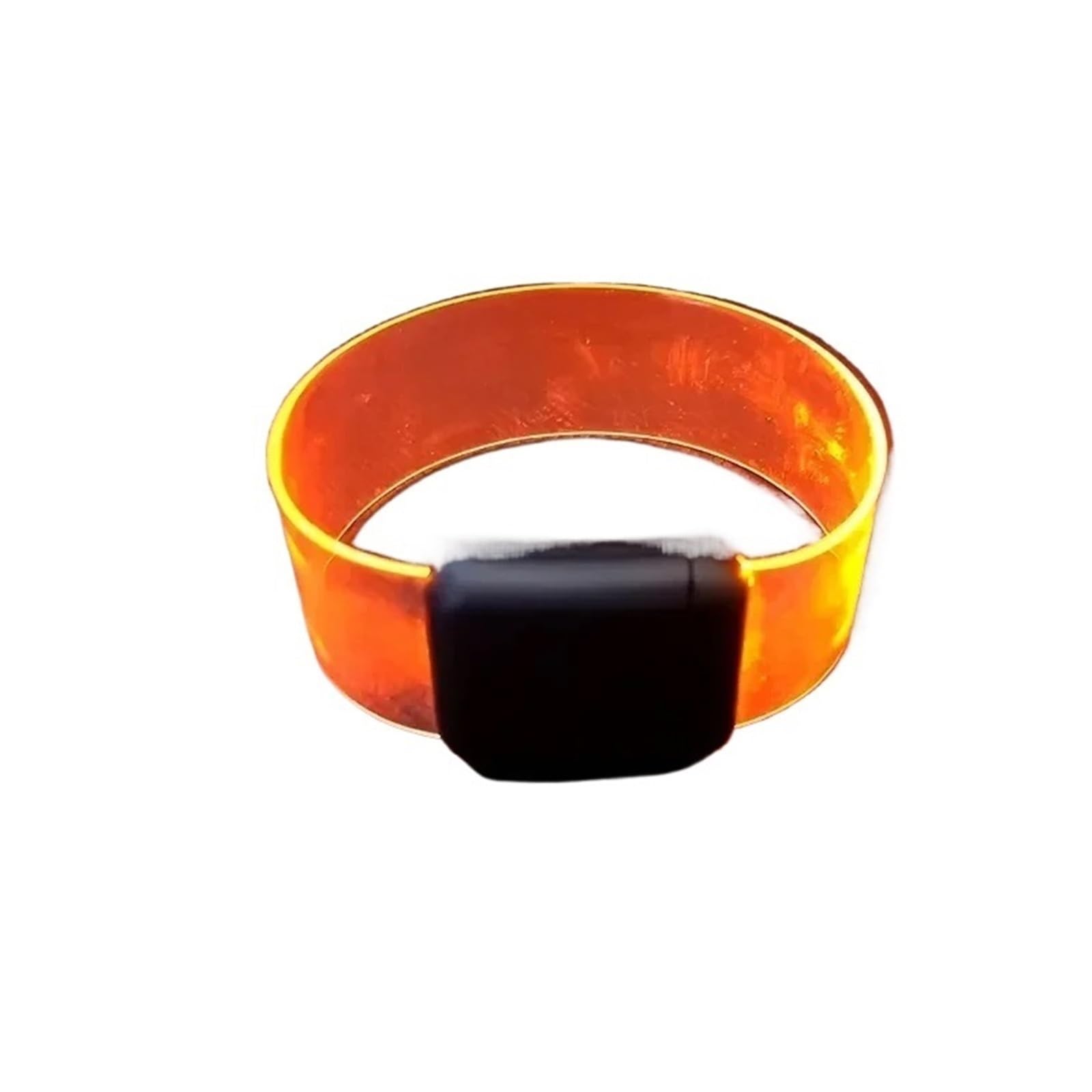 Bracelet Fluorescent Portable et sûr, Brassard Lumineux réutilisable - Outil Lumineux for Les fêtes de Fin d'année, Le Camping et Les activités de Plein air, adapté à la Course de Nuit(Orange,4pcs)