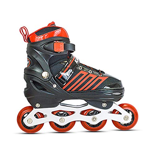 Image of KAMACHI K-1006 Adjustable Aluminium Body Inline Skates (Red, Small)