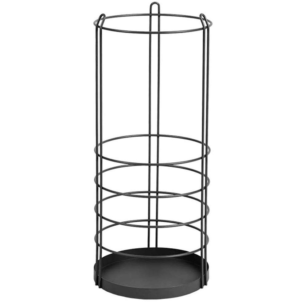 Porte-parapluies peinture antirouille en fonte noire anti-gouttes