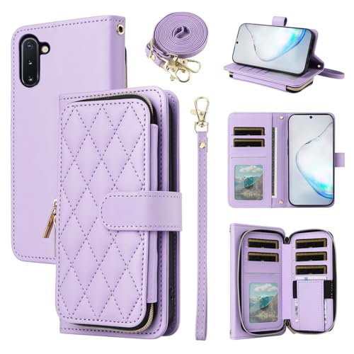 Housse de luxe en cuir PU pour Samsung Note 10 5G protection portefeuille chic