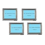 CAVIAR BEAD Sterling Silver Place Card Holders by Lunt SilversmithsÂ sold in 4's - 1.75x1.250