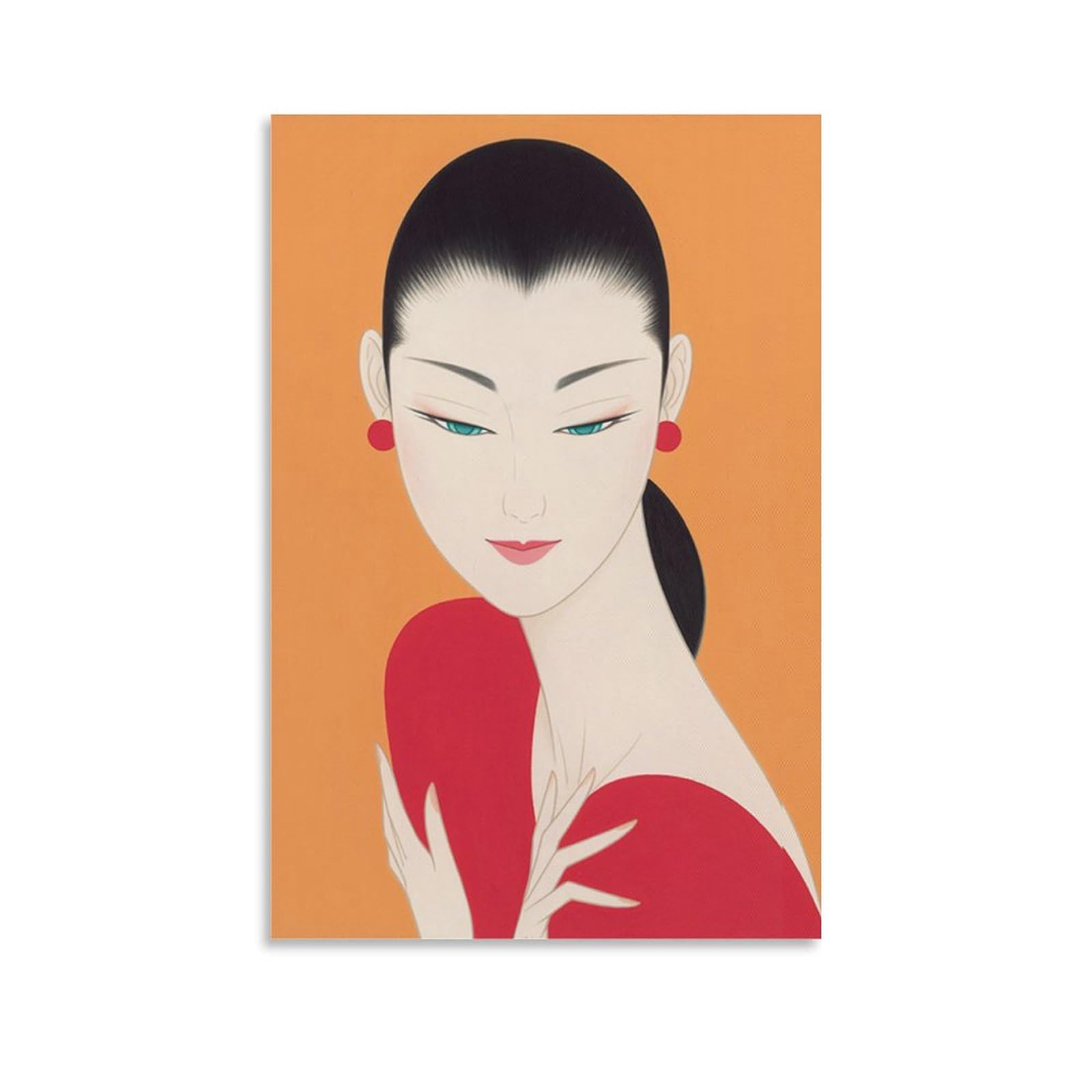 Amazon.co.jp: 鶴田一郎の美人画 ファッション ポスター (14) プリント