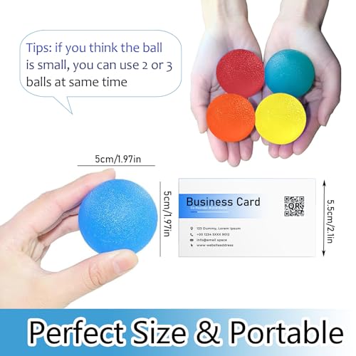 5 Stücke Hand Therapie Bälle, Eiförmige Griffbälle, Anti Stress Ball, Trainingsgerä Antistressbälle, Handtrainer Fingertrainer Ball, um die Stärke der Handfläche zu Verbessern und Stress zu Lindern
