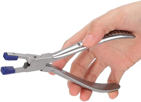 DAUERHAFT 3pcs Stainless Steel Rimless Eyeglasses Plier , Optical Eyeglasses Adjusting Pliers Repairing Kit , with Bag , for Eyeglasses Repair