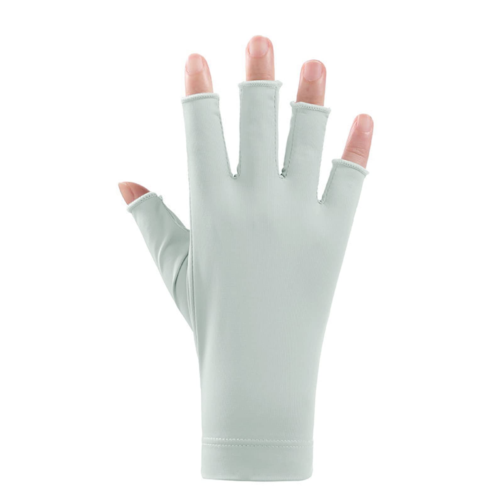 Andiker 2 paia di guanti Sunblock da donna, antiscivolo, protezione UV, guanti da guida a dita intere, touchscreen, lunghezza del polso, per equitazione, pesca, attività all'aperto (rosa, grigio